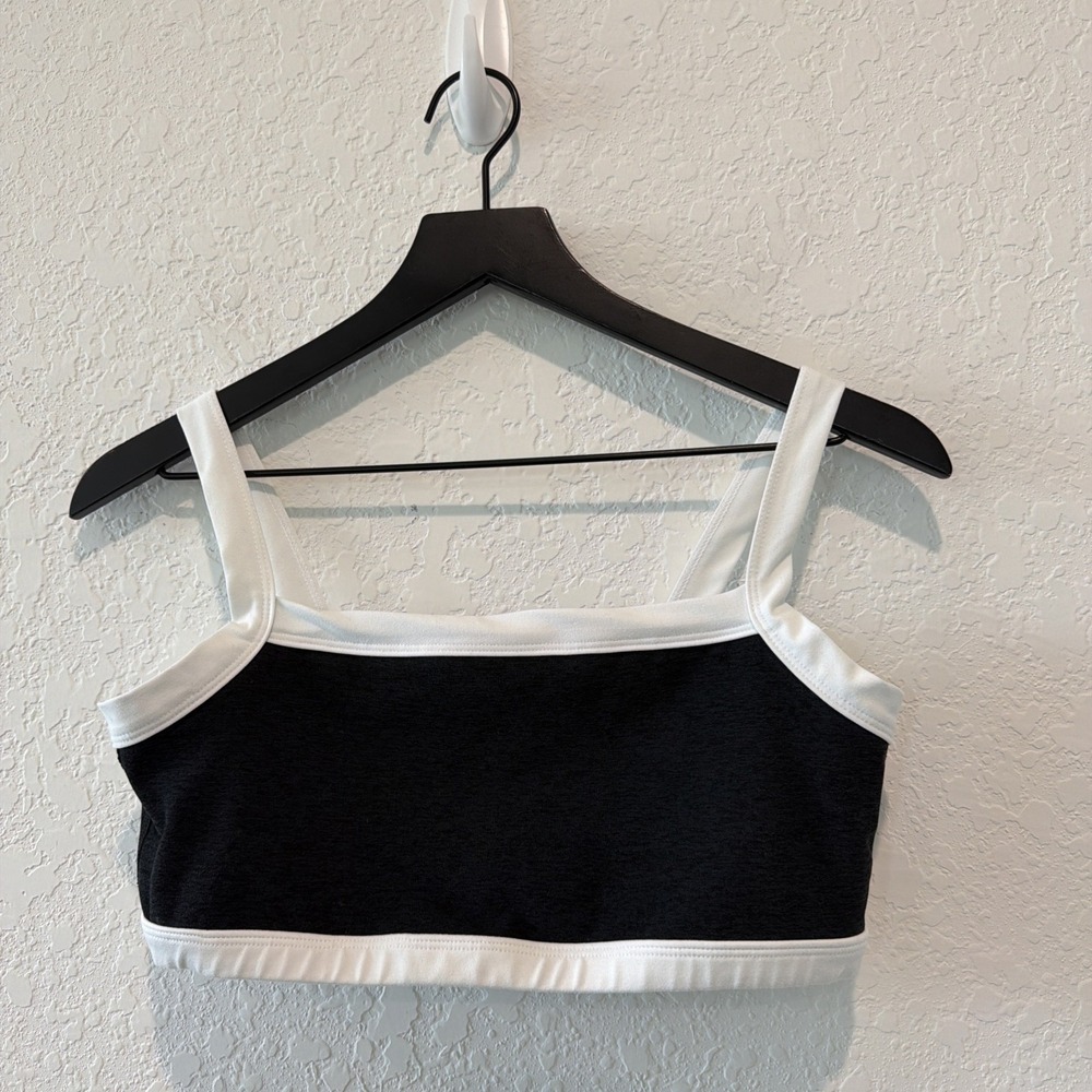 Interval CloudLight Endurance Sports Bra Black White T-Back Made in USA Large